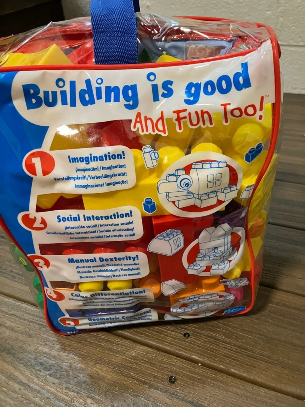 80-Piece Kids Building Blocks Set - Multicolor Carry Bag